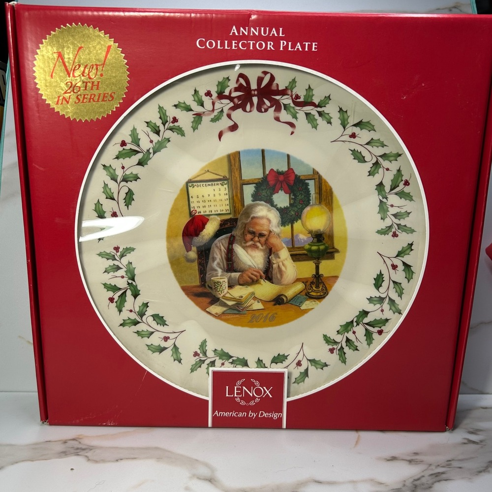 Lenox 2016 Annual Holiday Collector Plate 26th Series Santa Claus 863061 USA